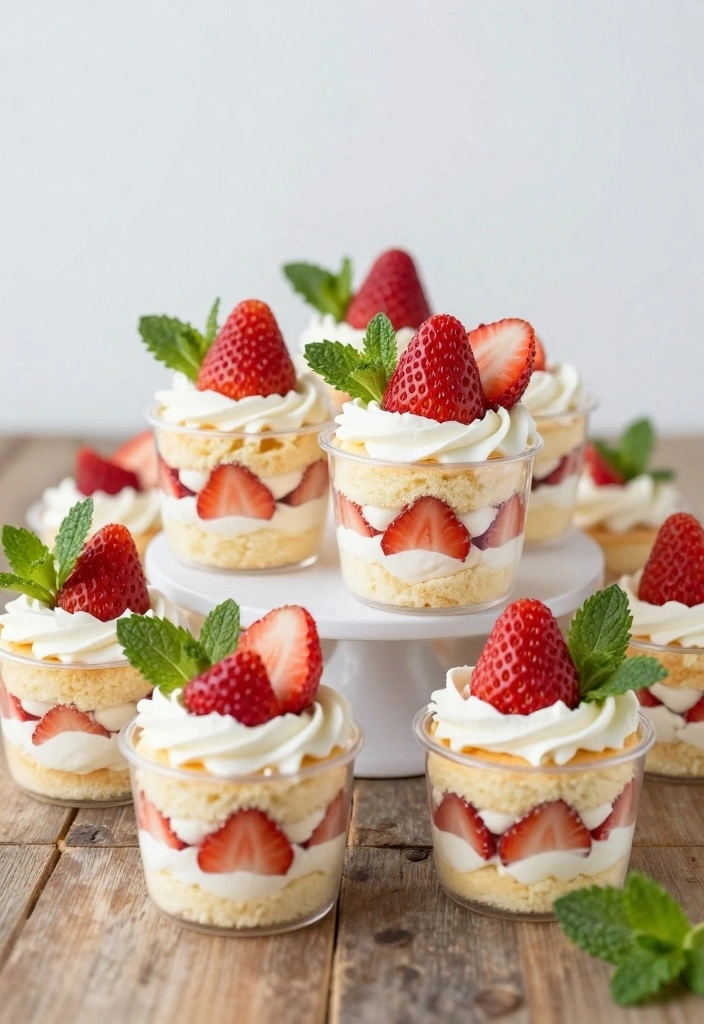 10 Mini Cake Pan Recipes for Cute Individual Sweet Servings 7 10 Mini Cake Pan Recipes for Cute Individual Sweet Servings - 7. Strawberry Shortcake Mini Cups