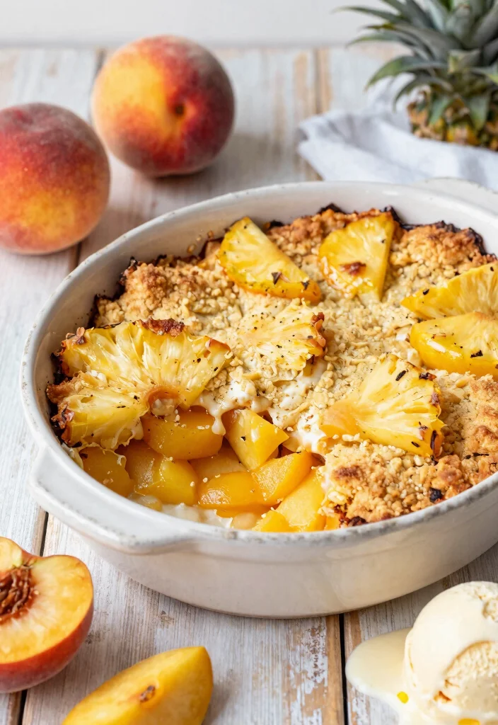 10 Pineapple Dump Cake Cobbler Recipes for Warm Comfort - 7. Tropical Pineapple and Peach Cobbler 1