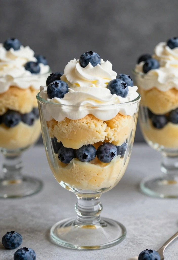10 Recipes With Angel Food Cake for Light Sweet Creative Desserts - 3. Lemon Blueberry Angel Food Cake Trifle