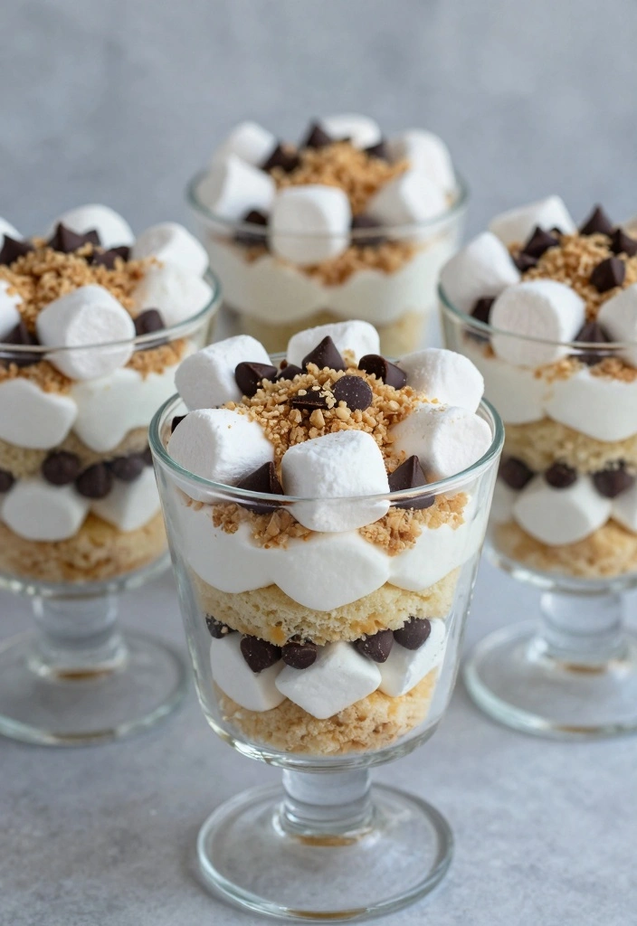 10 Recipes With Angel Food Cake for Light Sweet Creative Desserts - 6. Angel Food Cake S’mores Cups