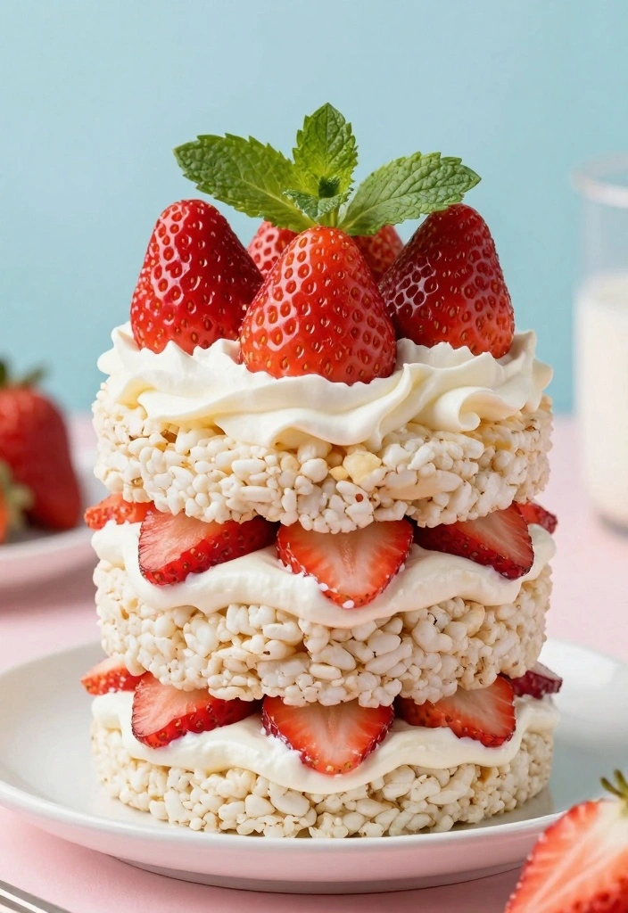 10 Rice Cake Dessert Recipes for Light Chewy Creative Treats 3 10 Rice Cake Dessert Recipes for Light Chewy Creative Treats - 3. Strawberry Shortcake Rice Cake Stack