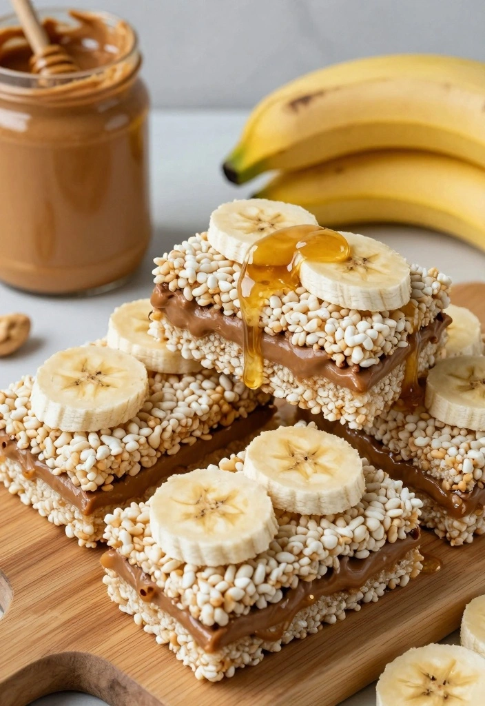 10 Rice Cake Dessert Recipes for Light Chewy Creative Treats 5 10 Rice Cake Dessert Recipes for Light Chewy Creative Treats - 5. Peanut Butter Banana Rice Cake Sandwiches