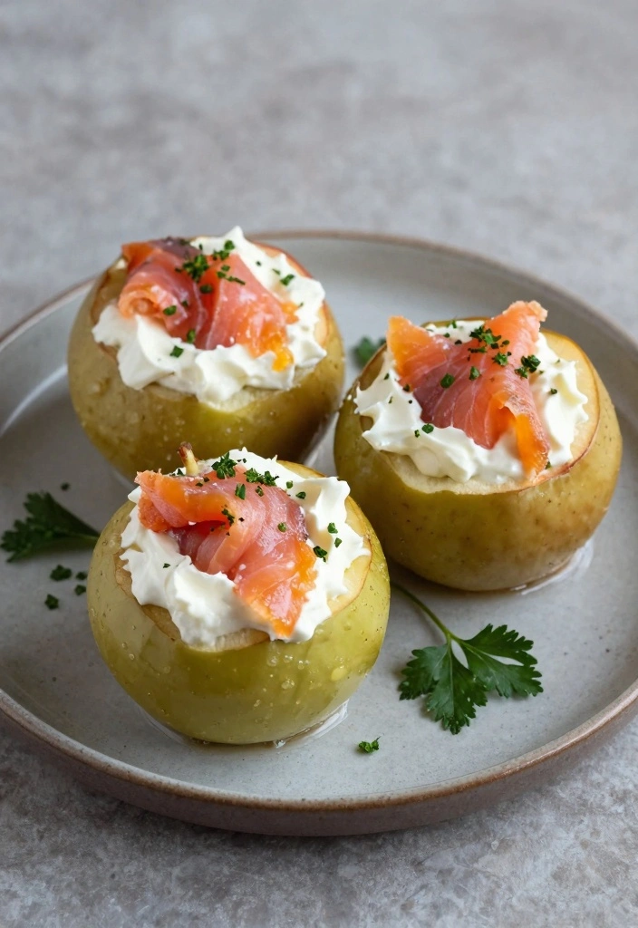 10 Salmon Apple Recipes for Surprising Fresh Sweet Savory Meals - 6. Stuffed Apples with Salmon and Cream Cheese