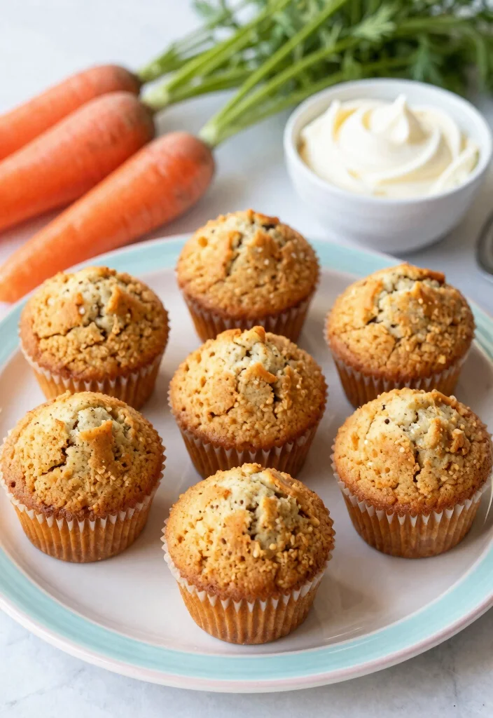 10 Sourdough Carrot Cake Muffin Recipes for Added Flavor - 4. Mini Sourdough Carrot Cake Muffins 1
