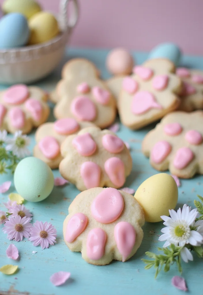 10 Spring Themed Cookie Recipes for Bright Fresh Festive Bakes 10. Bunny Paw Cookies