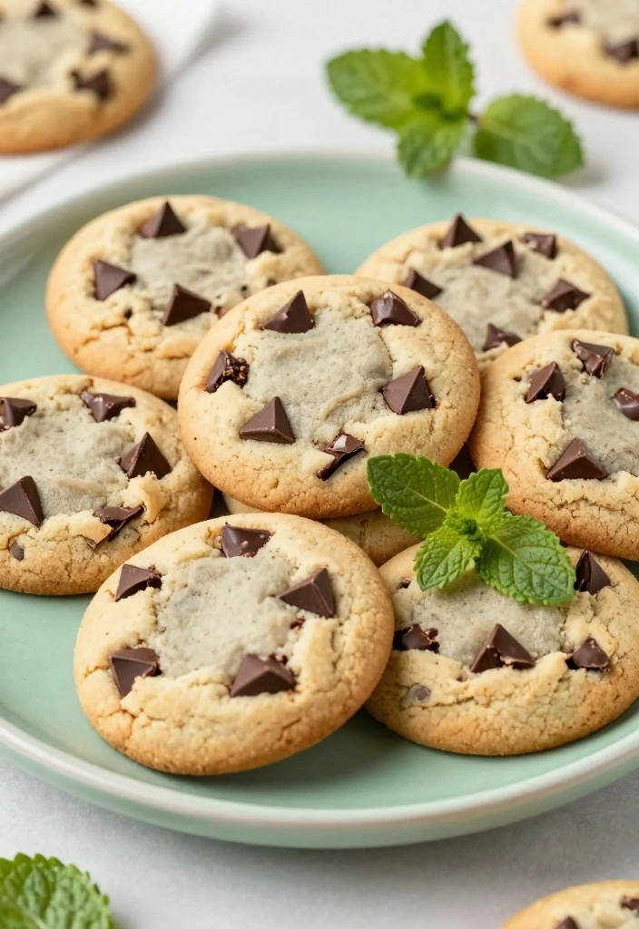 10 Spring Themed Cookie Recipes for Bright Fresh Festive Bakes 4. Chocolate Chip Mint Cookies