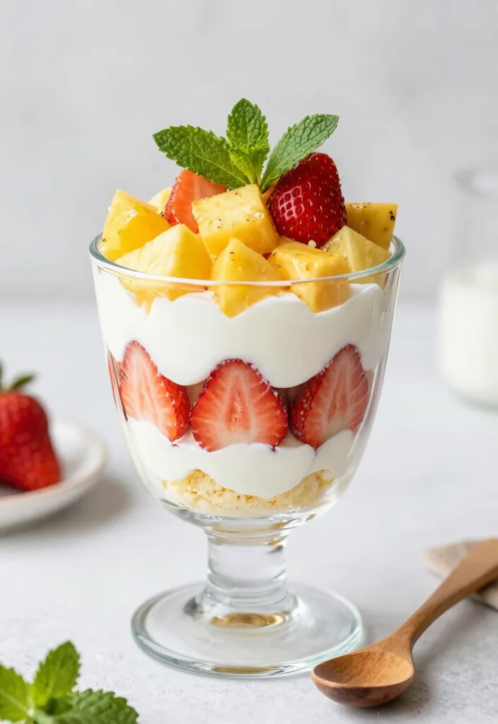 10 Strawberry Pineapple Dump Cake Recipes for Sweet Summer - 9. Strawberry Pineapple Dump Cake Parfait 1