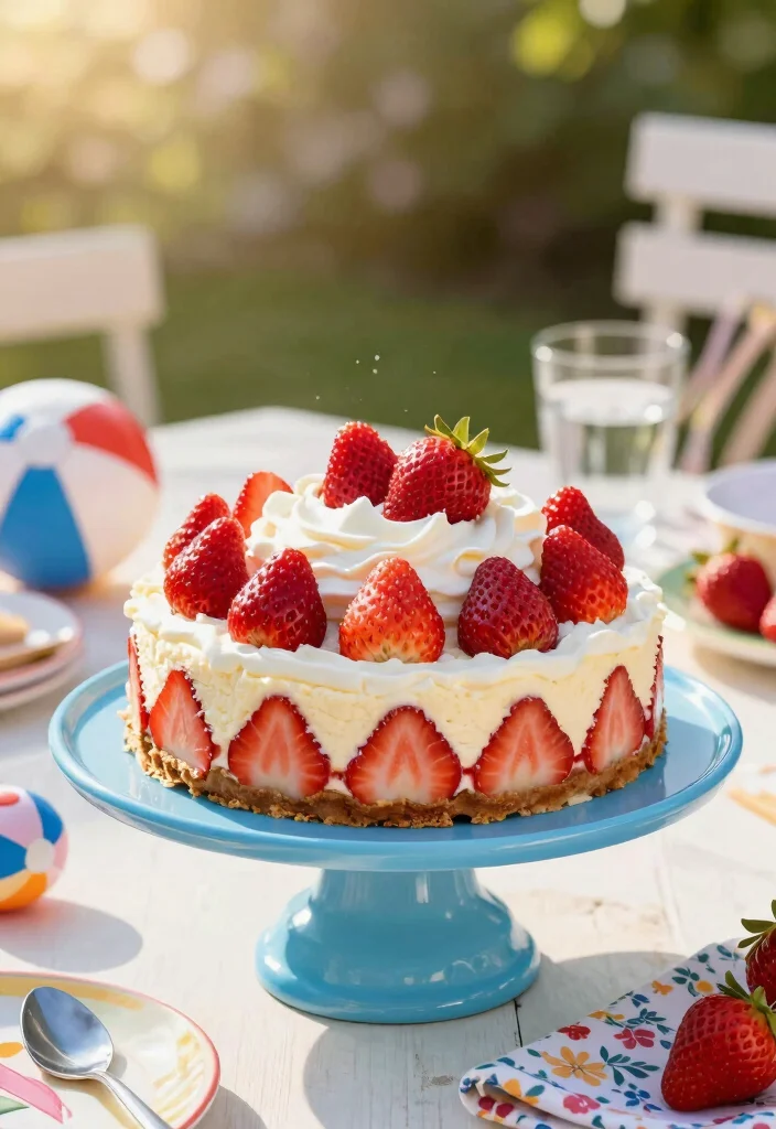 10 Strawberry Poke Cake Recipes with Sweetened Condensed Milk - 2. Strawberry Cheesecake Poke Cake 1