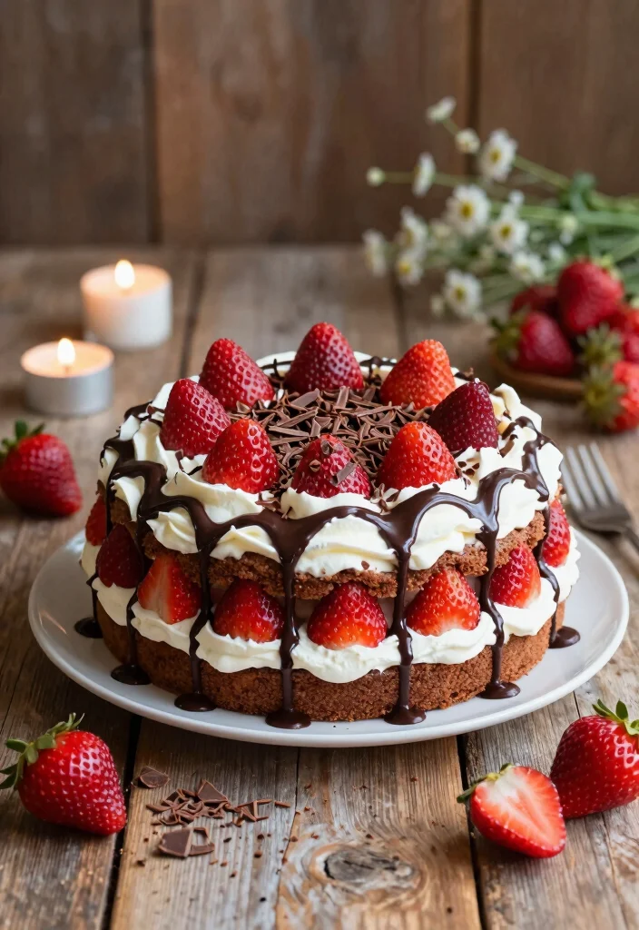 10 Strawberry Poke Cake Recipes with Sweetened Condensed Milk - 3. Chocolate Strawberry Poke Cake 1