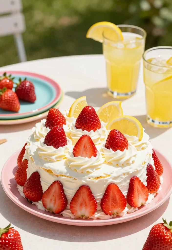 10 Strawberry Poke Cake Recipes with Sweetened Condensed Milk - 4. Strawberry Lemonade Poke Cake 1