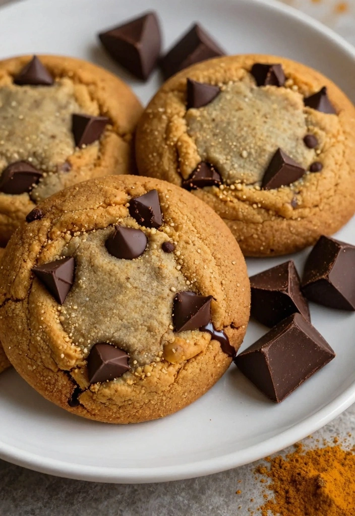 10 Turmeric Cookie Recipes for Warm Spice Golden Flavor - 2. Turmeric Chocolate Chip Cookies