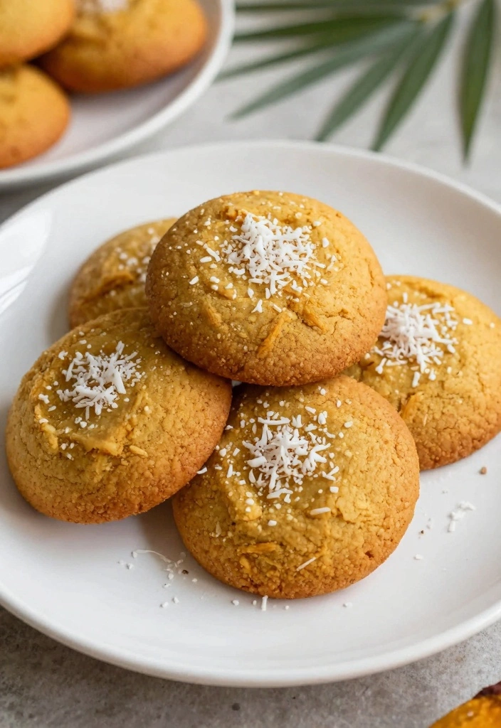 10 Turmeric Cookie Recipes for Warm Spice Golden Flavor - 5. Spiced Turmeric Coconut Cookies