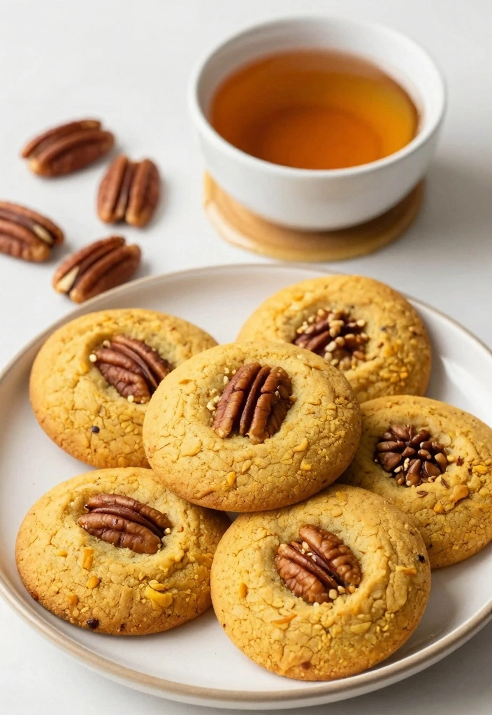 10 Turmeric Cookie Recipes for Warm Spice Golden Flavor - 6. Turmeric Maple Pecan Cookies