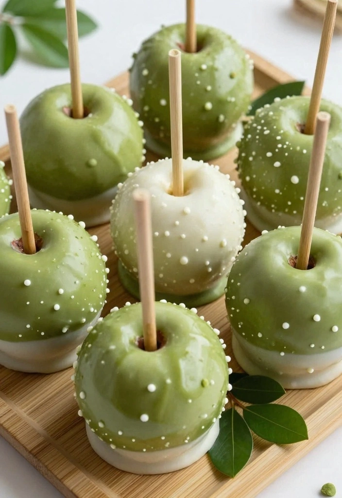 10 Unique Candy Apple Recipes for Creative Colorful Treats 3. Matcha Green Tea Bliss