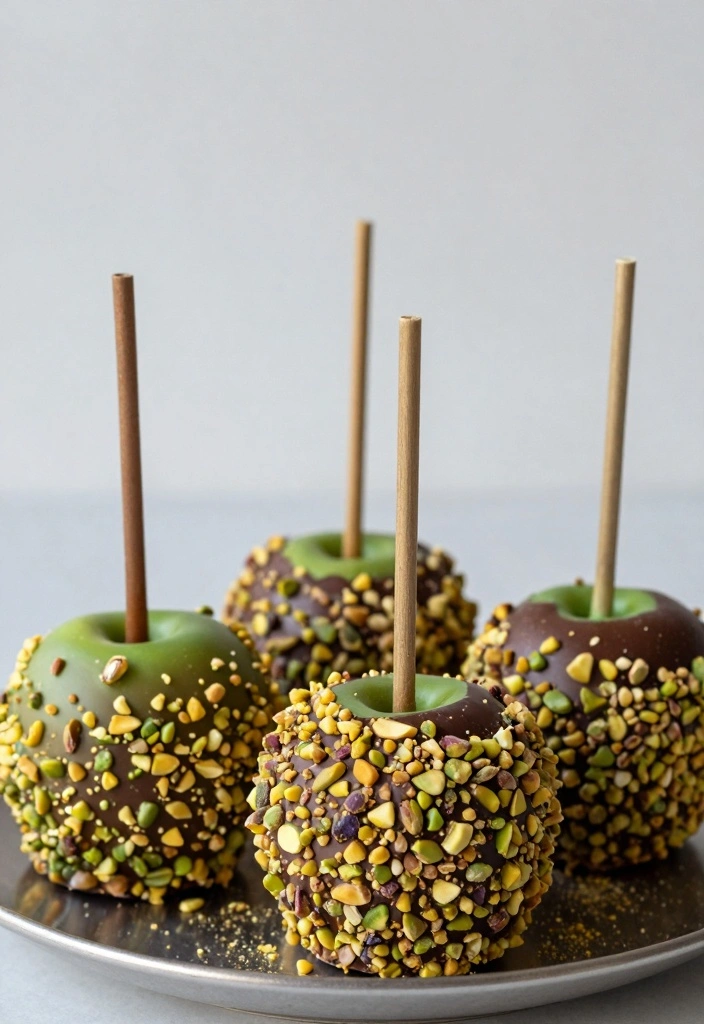 10 Unique Candy Apple Recipes for Creative Colorful Treats 7. Pistachio Dream