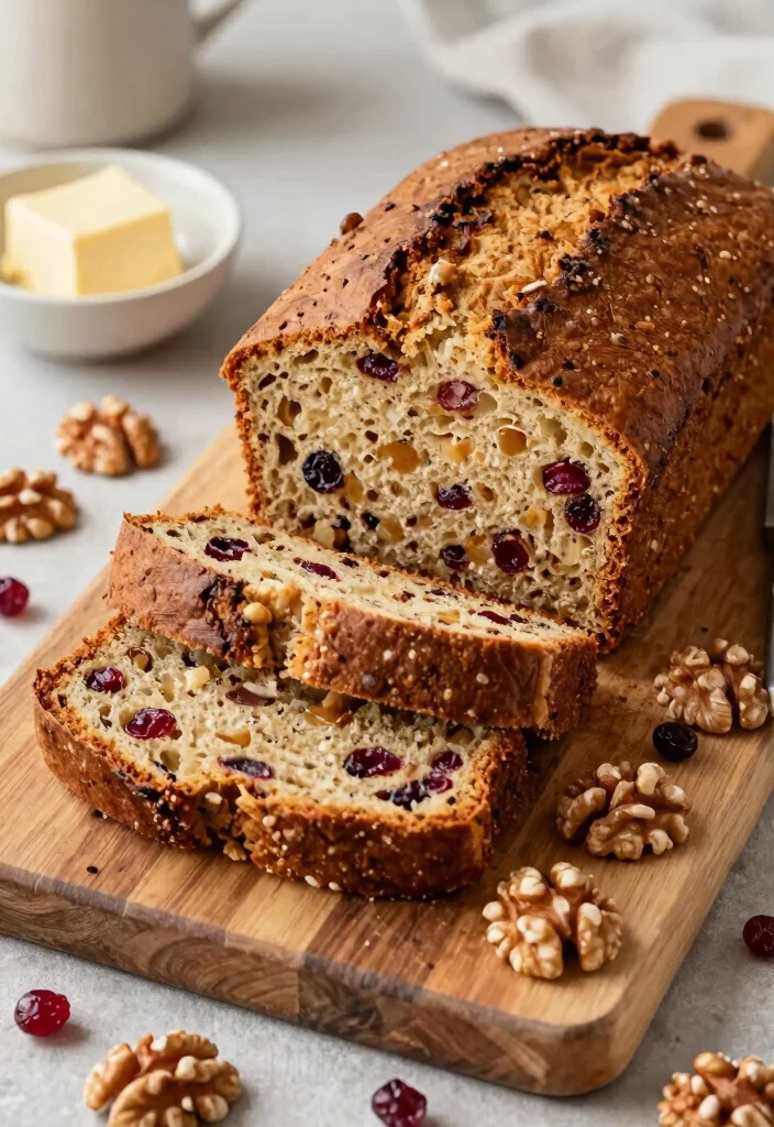 10 Walnut Cranberry Bread Recipes with Rustic Texture - 1. Classic Walnut Cranberry Bread 1