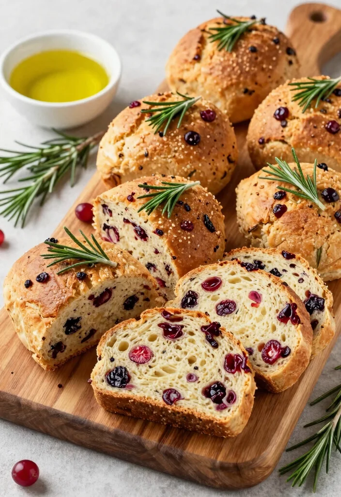 10 Wild Rice Cranberry Bread Recipes for Unique Baking - 2. Savory Wild Rice Cranberry Bread with Rosemary 1