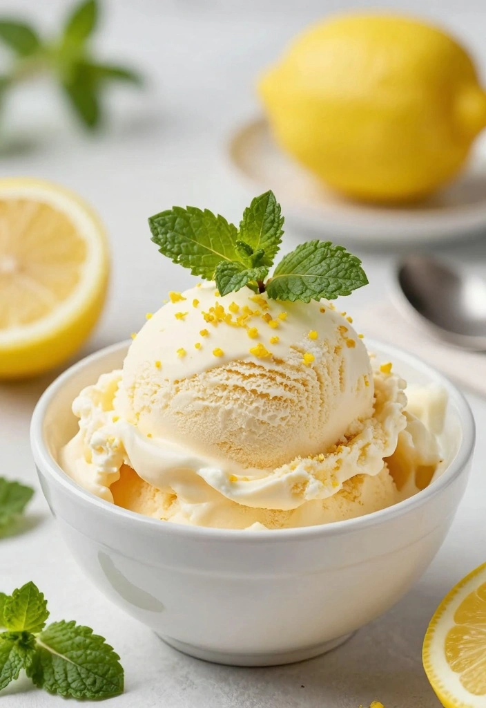 12 Best Lemon Dessert Recipes for Bright Tangy Sweetness 2 12 Best Lemon Dessert Recipes for Bright Tangy Sweetness - 2. Creamy Vegan Lemon Ice Cream