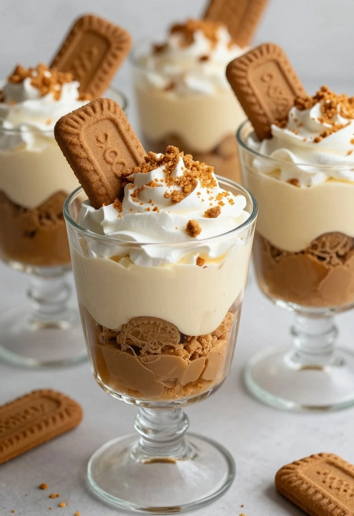 12 Biscoff Dessert Recipes for Cozy Spiced Caramel Goodness - 9. Biscoff Pudding Parfaits