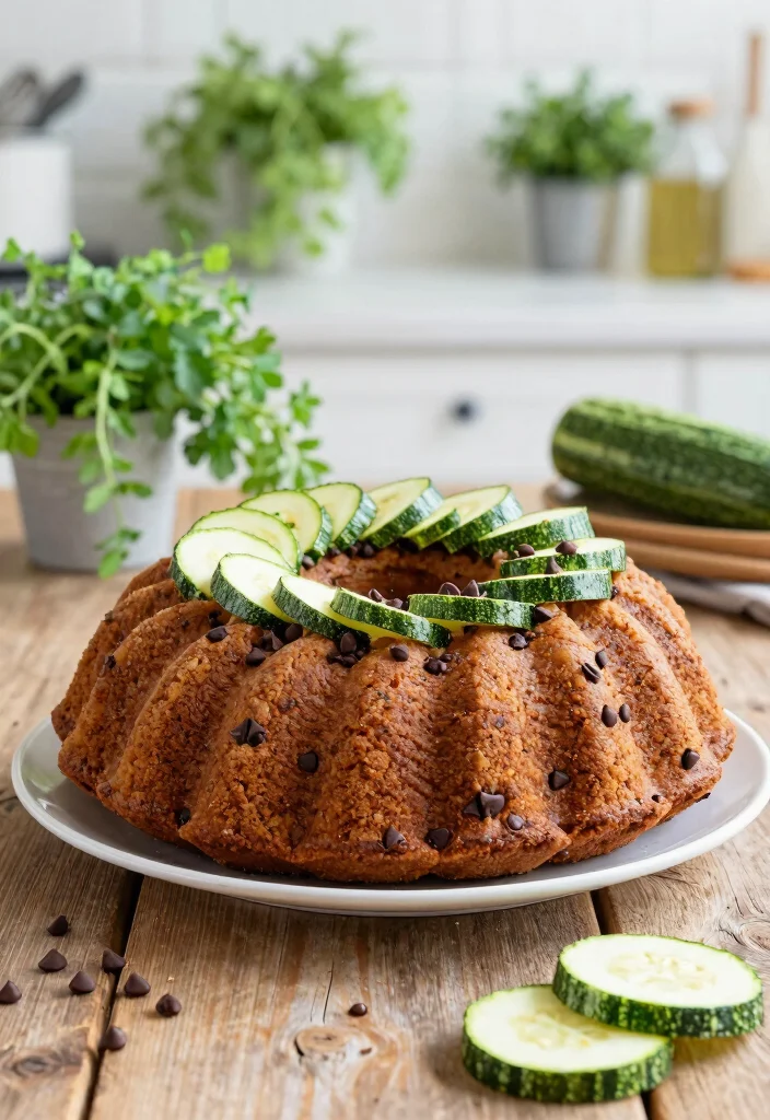 12 Chocolate Chip Bundt Cake Recipes for Sharing - 11. Chocolate Chip Zucchini Bundt Cake 1