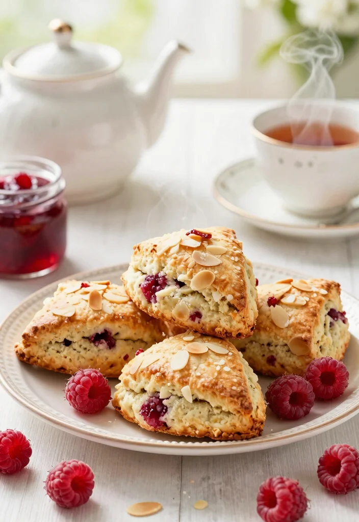 12 Delicious Vegan Easter Baking Recipes for Springtime Celebrations - 6. Raspberry Almond Scones 1