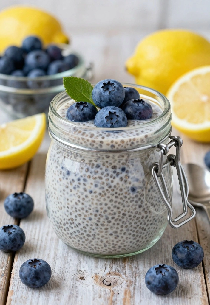 12 Easy Fruity Dessert Recipes for Light Fresh Summer Treats - 11. Lemon Blueberry Chia Pudding
