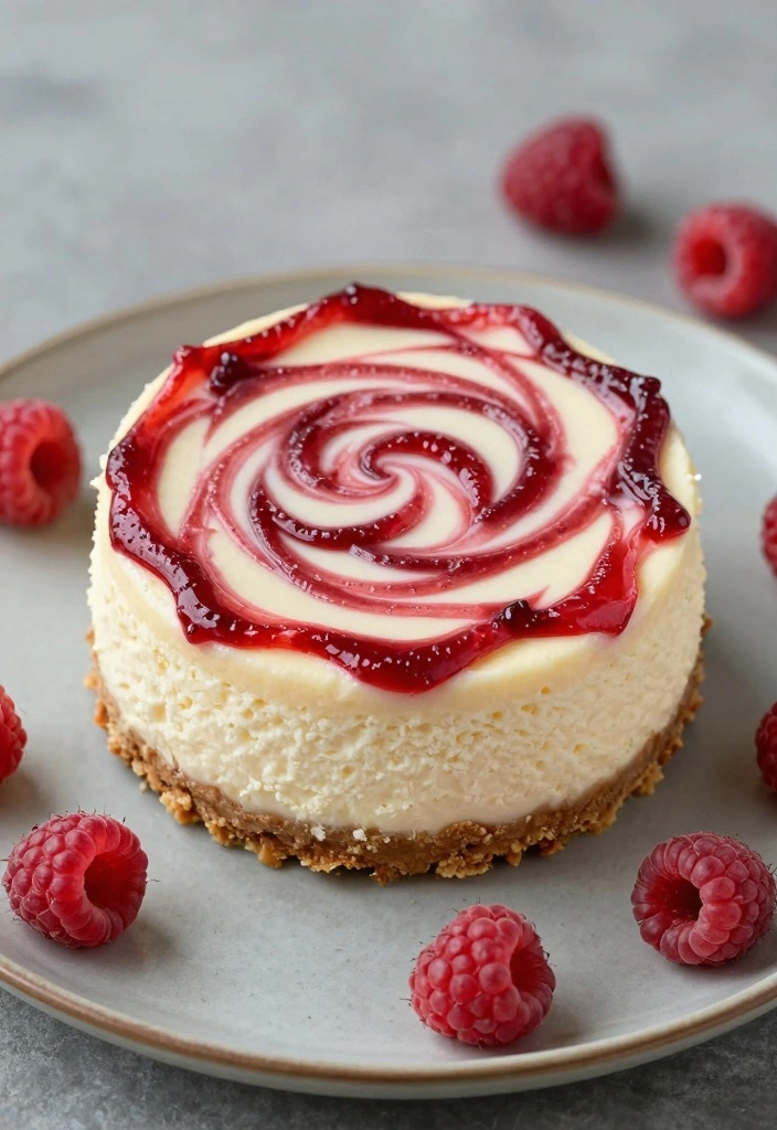 12 Springform Pan Cake Recipes for Perfect Cheesecakes and Tortes - 6. Raspberry Swirl Cheesecake