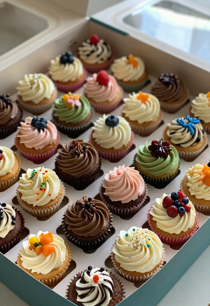 14 Dessert Recipes for a Crowd for Easy Large Batch Entertaining 7 14 Dessert Recipes for a Crowd for Easy Large Batch Entertaining - 7. Mini Cupcakes Variety Box